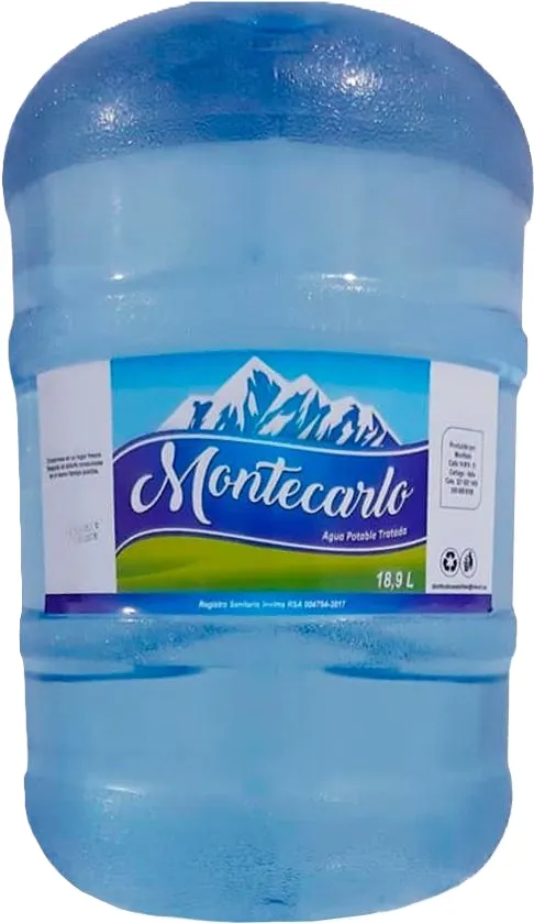 Botellón de agua purificada de 19 litros. Imagen provisional.
